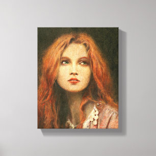 Pre-Raphaelite Muse Wrapped Canvas Afdruk