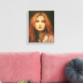 Pre-Raphaelite Muse Wrapped Canvas Afdruk (Insitu (Woonkamer))