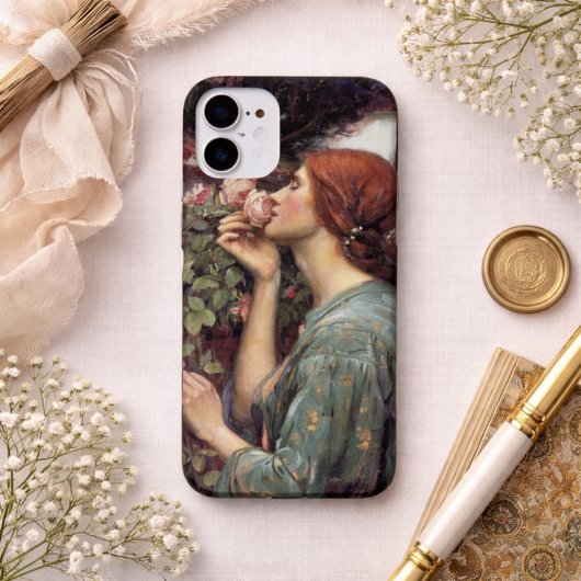 Pre-Raphaelitische Roos Vrouw Art Nouveau Case-Mate iPhone Case