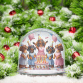 Pre Teen Birthday Aankondiging Sneeuwbol (Kerstmis)