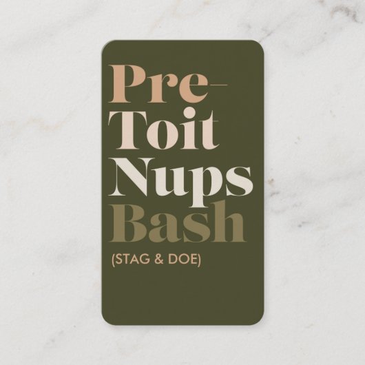 Pre-Toit Nups Bash Ticket (Voorkant)