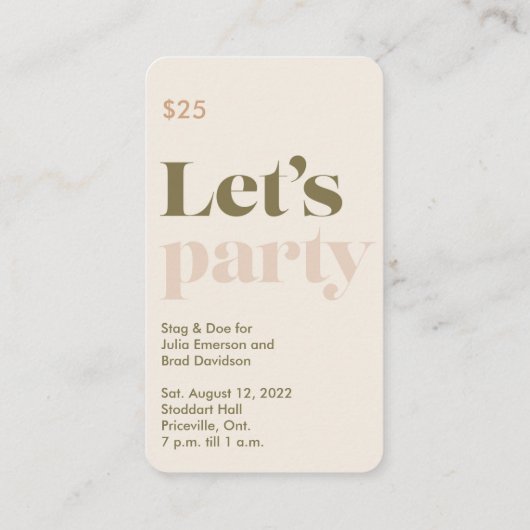 Pre-Toit Nups Bash Ticket (Achterkant)