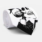 Preacher Skeleton Necktie Stropdas (Opgerold)