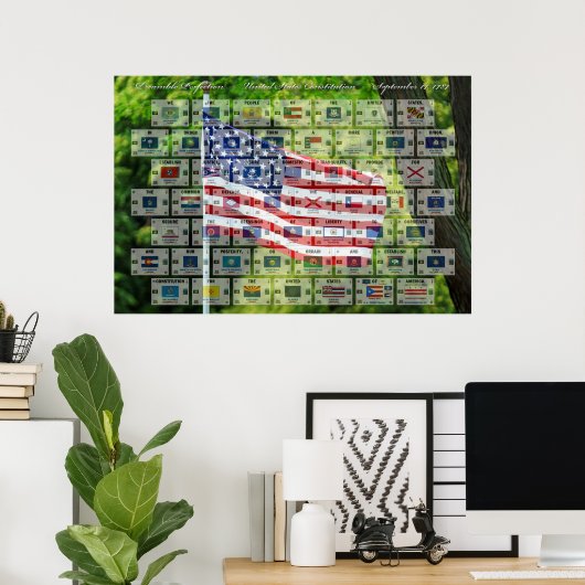 Préambule Drapeau de perfection - Poster de la Con (Bureau à domicile)