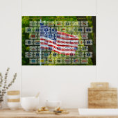 Preambule Perfection - Amerikaanse grondwet Poster (Keuken)