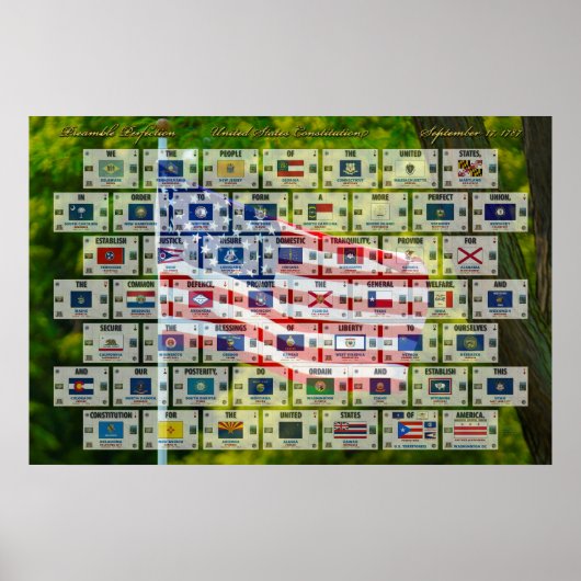Preambule Perfection - Amerikaanse grondwet Poster (Voorkant)