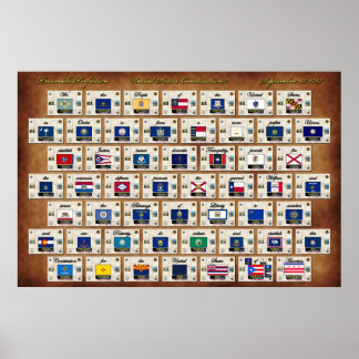 Preambule van het Amerikaanse Constitutie Poster