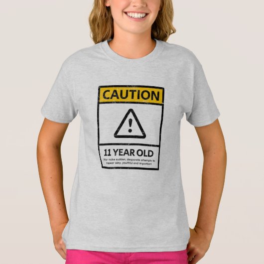 PRÉCAUTION 11ème T-shirt d'enfant de cadeau (Devant)