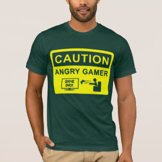 Précaution ! T-shirt fâché de Gamer