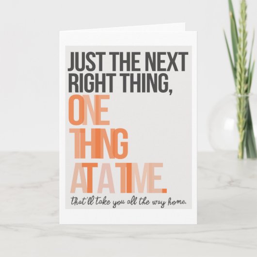 Precies de volgende juiste ding 5 "x7" Kaart (Voorkant)