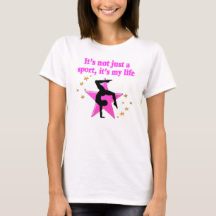 PRECIES PINK STAR GYMNASTICS INSPIREREND QUOTE T-SHIRT