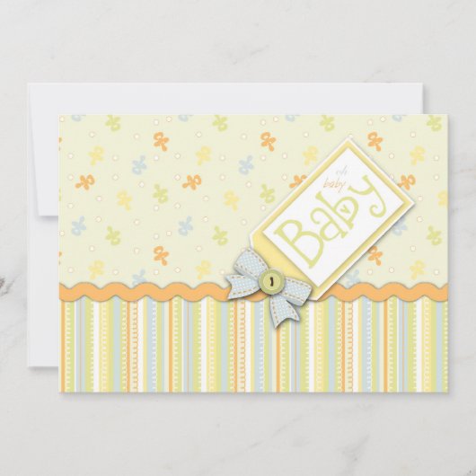 Précieuse carte d'invitation pour bébés (Devant)
