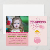 Précieuse invitation du Princess Party (rose) (Devant / Derrière)