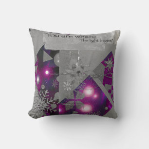 Précieuse Lumière – Coussin Gemme Violet