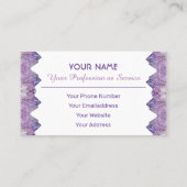 Précieux améthyste carte de visite (Dos)