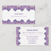 Précieux améthyste carte de visite (Devant / Derrière)