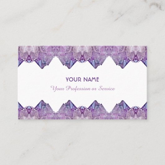 Précieux améthyste carte de visite (Devant)