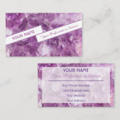 Précieux améthyste carte de visite (Devant / Derrière)