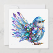 Précieux Bling Oiseaux Thème Invitation (Devant)