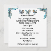 Précieux Bling Oiseaux Thème Invitation (Dos)