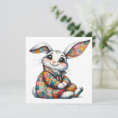 Précieux Bunny de Pâques Thème Invitation (Debout devant)