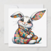 Précieux Bunny de Pâques Thème Invitation (Devant)