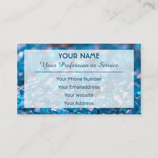 Précieux carte de visite de gemme saphir (Dos)