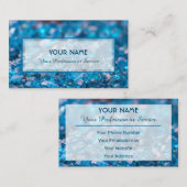 Précieux carte de visite de gemme saphir (Devant / Derrière)