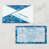 Précieux carte de visite de pierres saphir (Devant / Derrière)