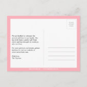 Précieux Damask Baby Girl Faire-part de naissance (Dos)