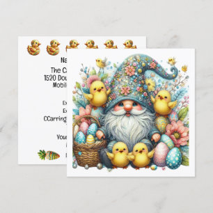 Précieux Gnome Invitation Thème Pâques