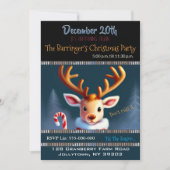 Précieux Petit Reindeer Fête Invitation (Devant)
