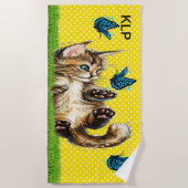 Précieux serviette de plage Kitten (Devant)