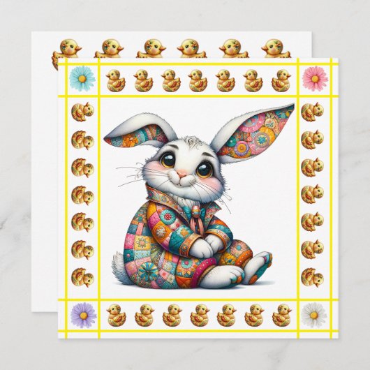 Precious Baby Animals Thema - Uitnodiging (Voorkant / Achterkant)