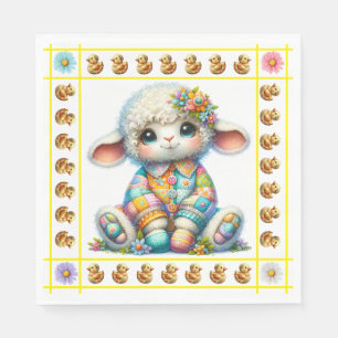 Precious Baby Animals Thema - Uitnodiging Servet