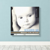 Precious Band Nursery Canvas Art - Blauw Afdruk (Insitu (Houten vloer))