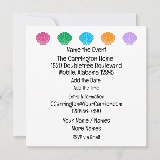 Precious Beach Gnome - Invitation à thème (Dos)