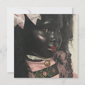Precious Black Doll Greeting Card Feestdagenkaart
