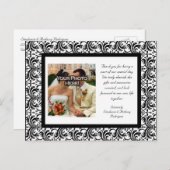 Precious Black + White bruiloft dank u Briefkaart (Voorkant / Achterkant)