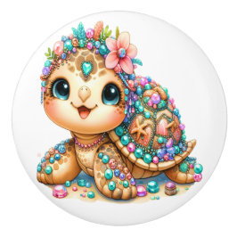 Precious Bling Baby Turtles - Meer onderweg - Keramische Knop