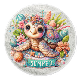 Precious Bling Baby Turtles - Meer onderweg - Keramische Knop