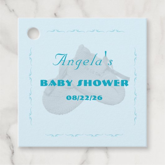 Precious Bundle Boy Baby Shower  Bedankjes Labels (Voorkant)