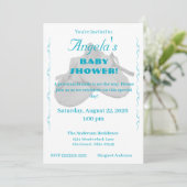 Precious Bundle Boy Baby Shower Invitation Kaart (Staand voorkant)