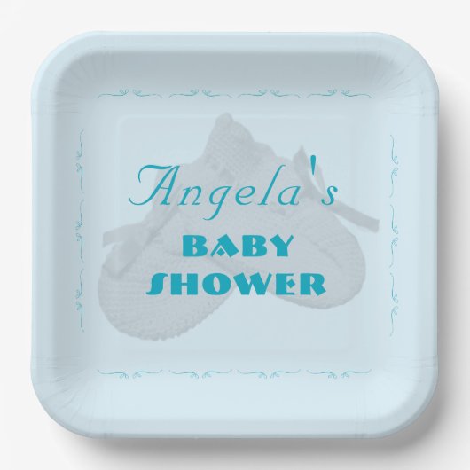 Precious Bundle Boy Baby Shower  Papieren Bordje (Voorkant)