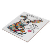 Precious Bunny Paasthema Uitnodiging Tegeltje (Zijkant)