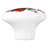 Precious Cardinal Redbird Keramische Knop (Zijkant)