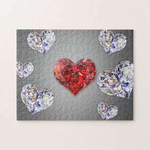 Precious Diamond Elegant Hearts Legpuzzel