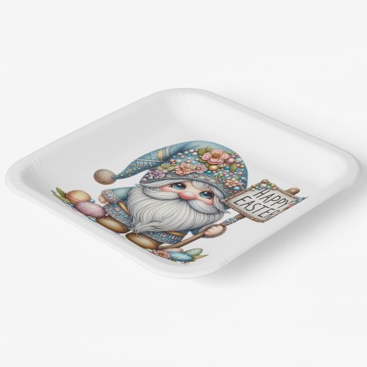 Precious Gnome Pasen Thema Uitnodiging Papieren Bordje (Gebogen)