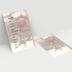 Precious Heart visitekaartje sjabloon