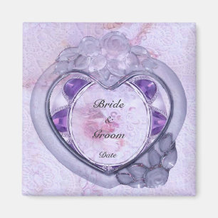 Precious Heart Wedding Favor Magnet Magneet